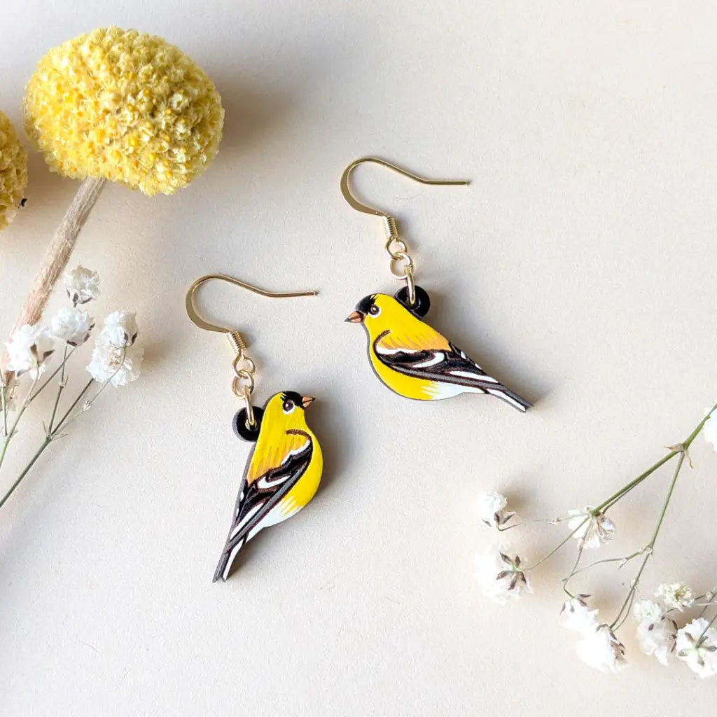 American Goldfinch Earrings Dangle and Drop Earrings