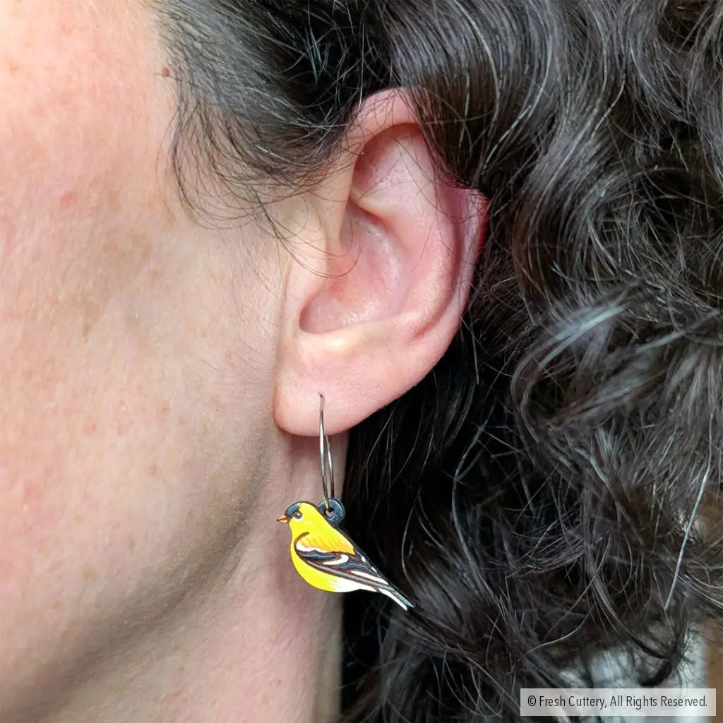 American Goldfinch Earrings Dangle and Drop Earrings