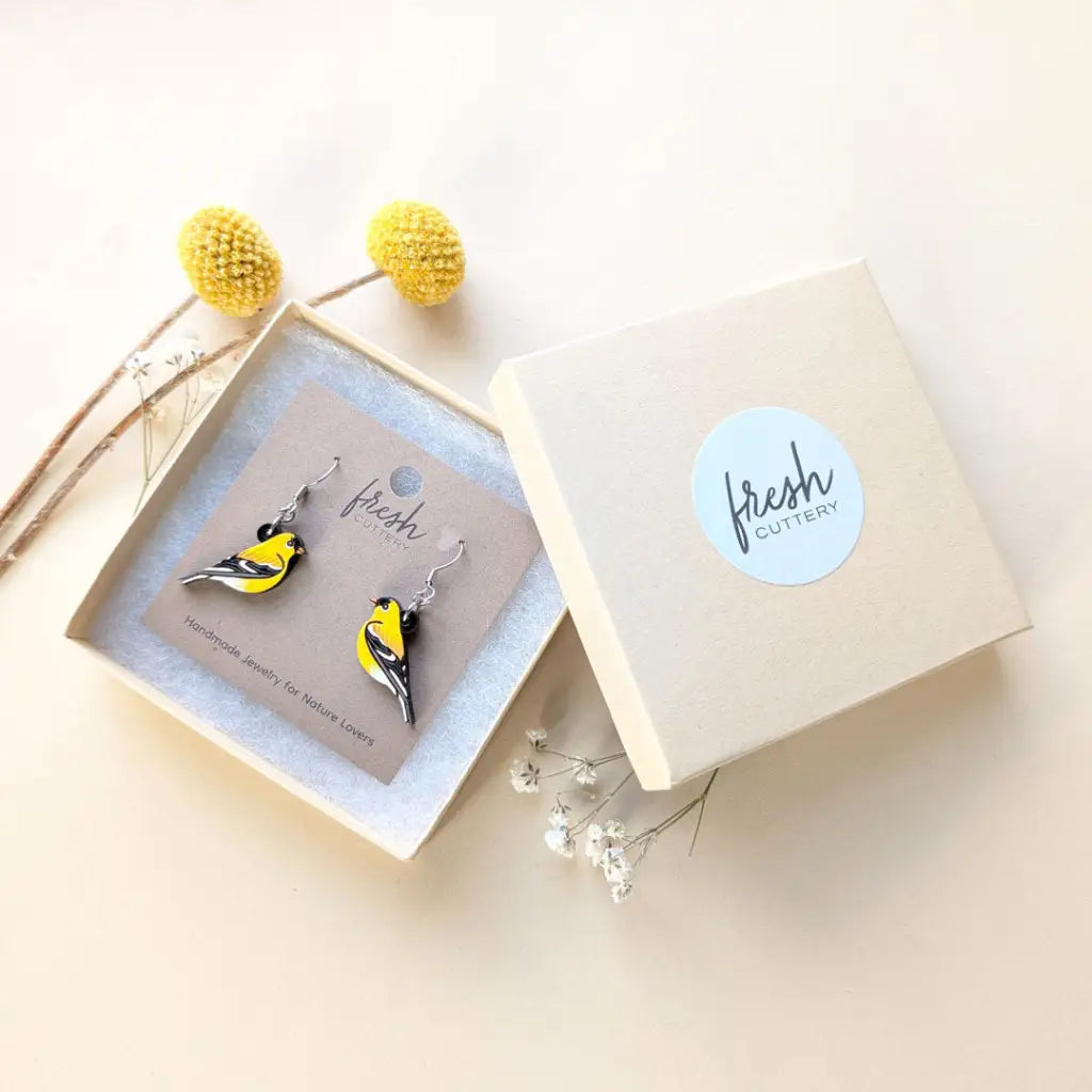 American Goldfinch Earrings Dangle and Drop Earrings