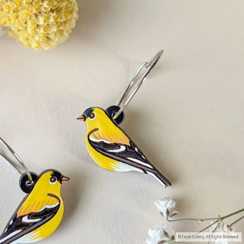 American Goldfinch Earrings Dangle and Drop Earrings