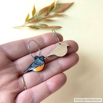 American Robin Mini Hoops Dangle And Drop Earrings