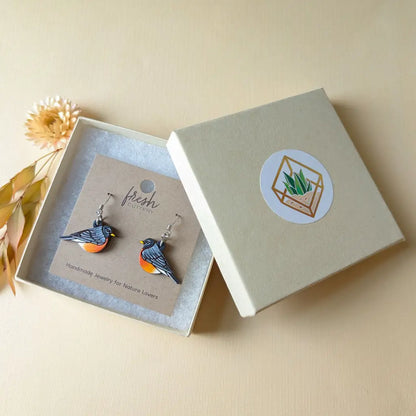 American Robin Mini Hoops Dangle And Drop Earrings
