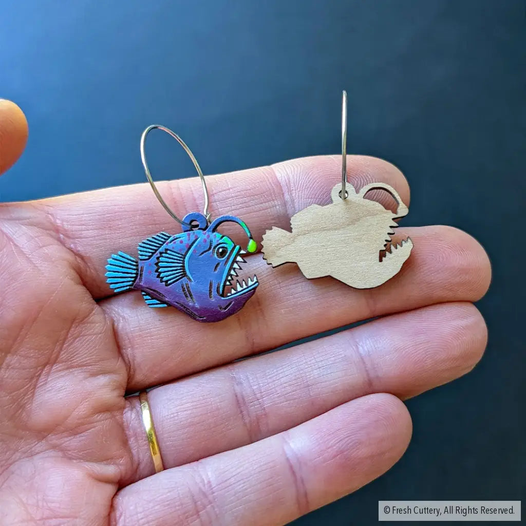 Anglerfish Earrings - Dangle and Drop Earrings
