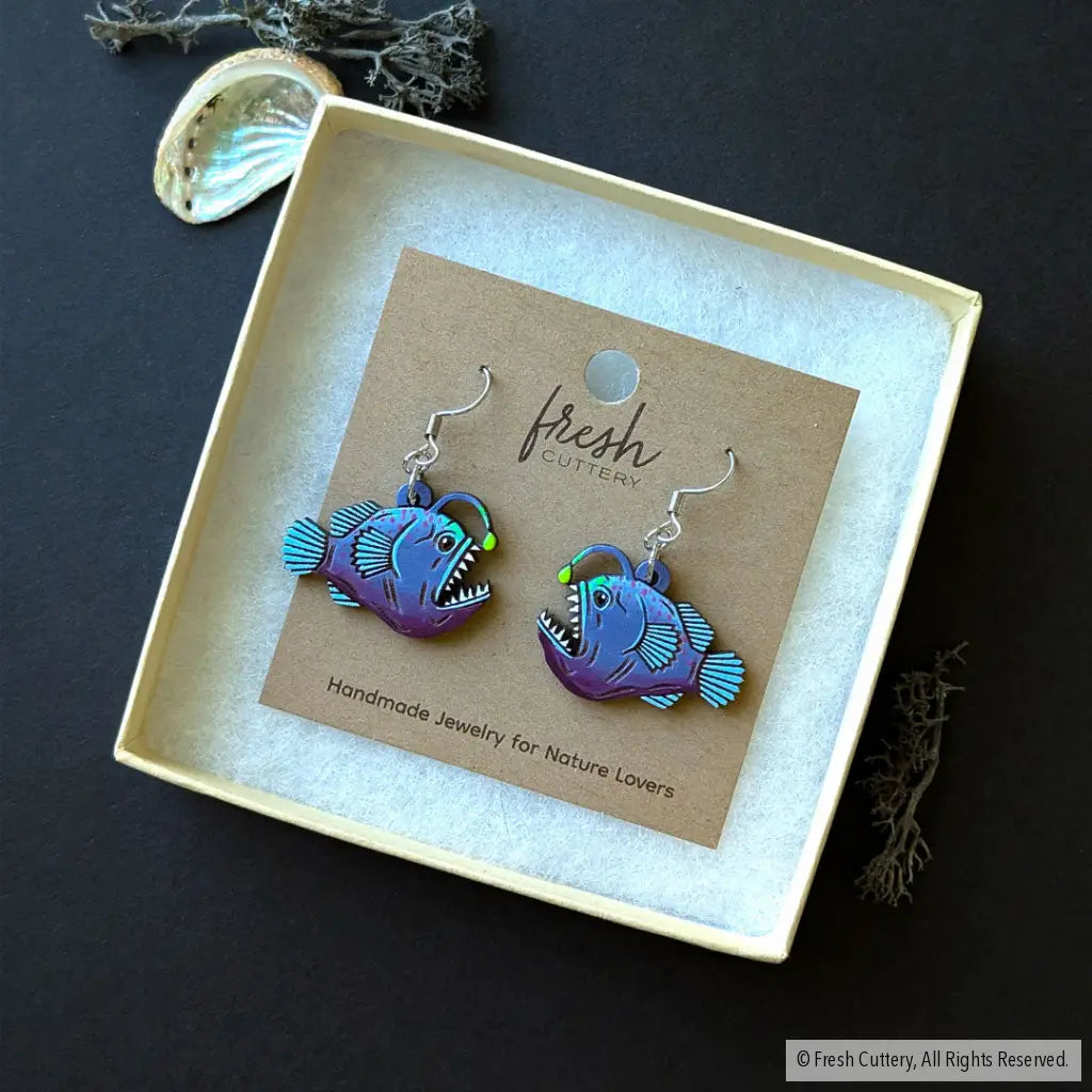 Anglerfish Earrings - Dangle and Drop Earrings