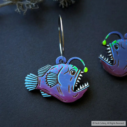Anglerfish Earrings - Dangle and Drop Earrings