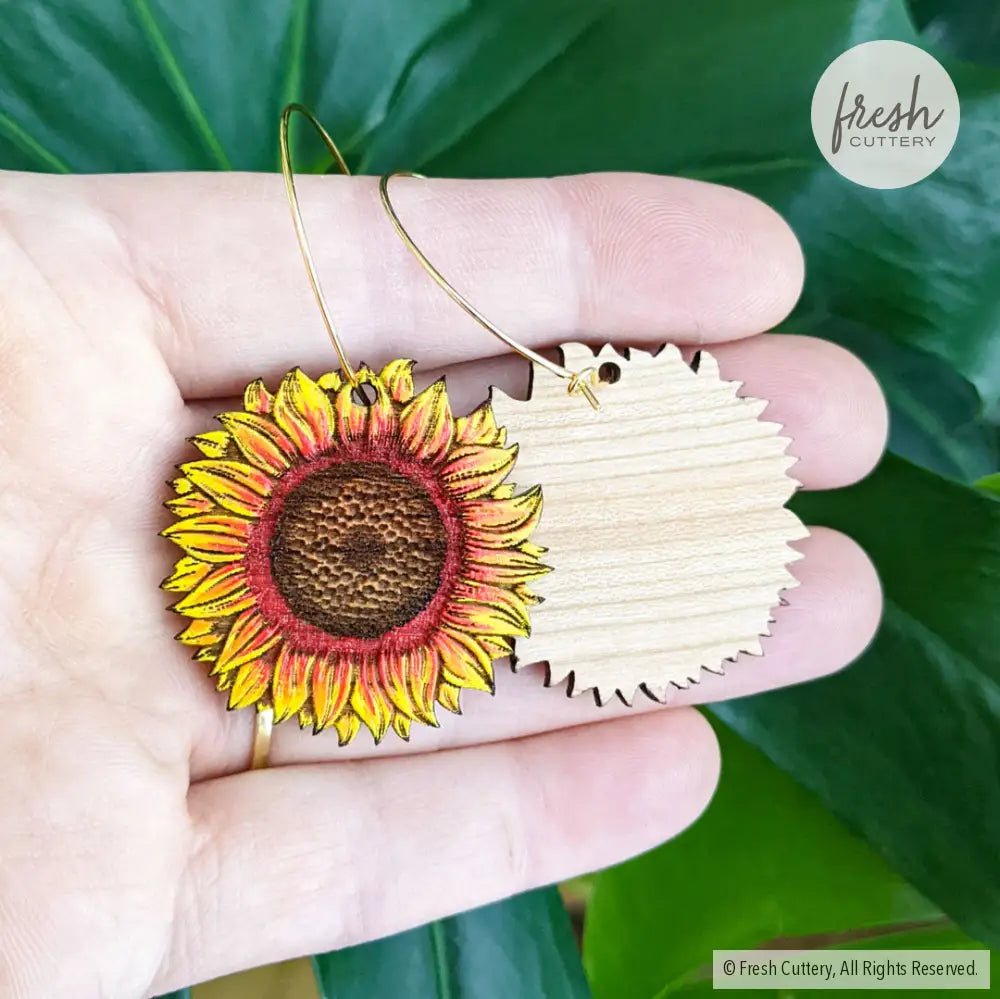 Autumn Beauty Sunflower Earrings Dangle And Drop