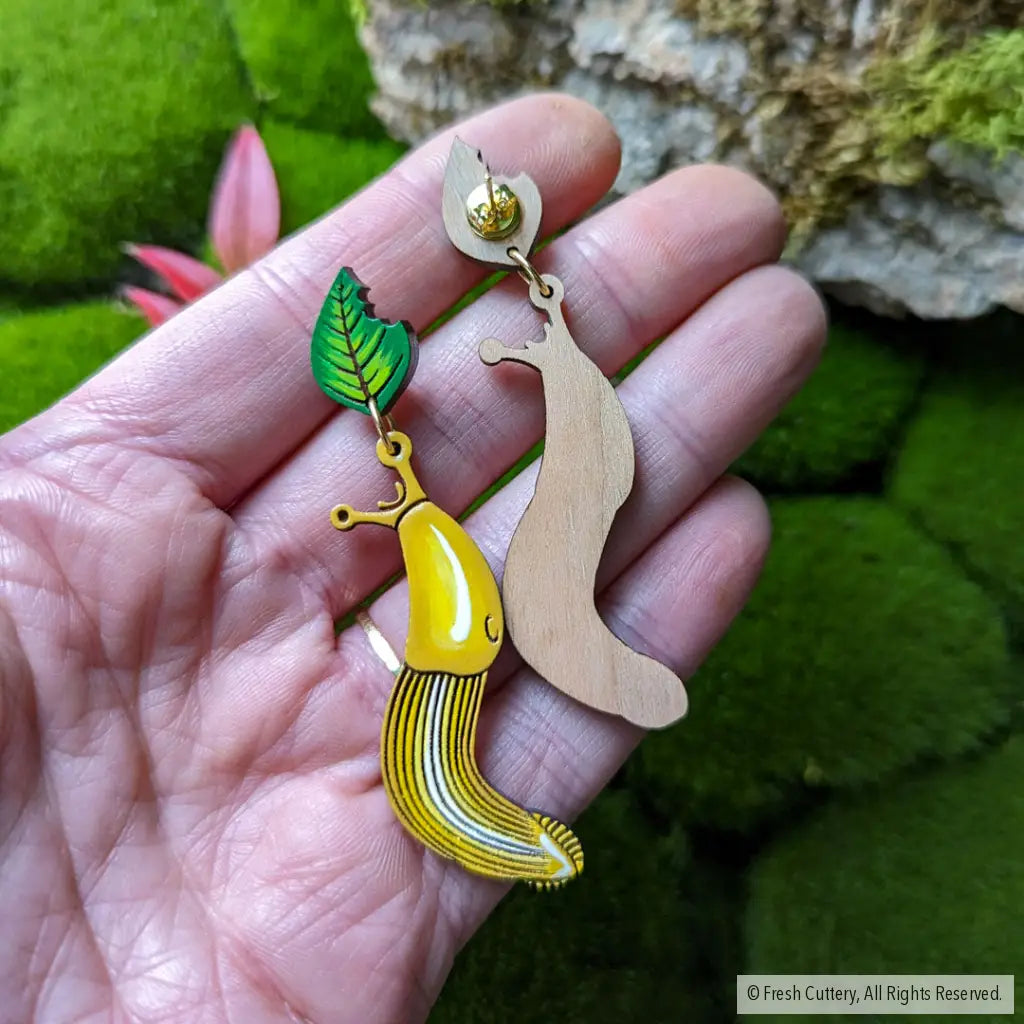Banana Slug Earrings Dangle And Drop
