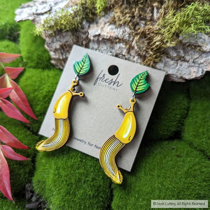 Banana Slug Earrings Dangle And Drop
