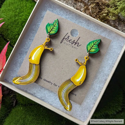 Banana Slug Earrings Dangle And Drop