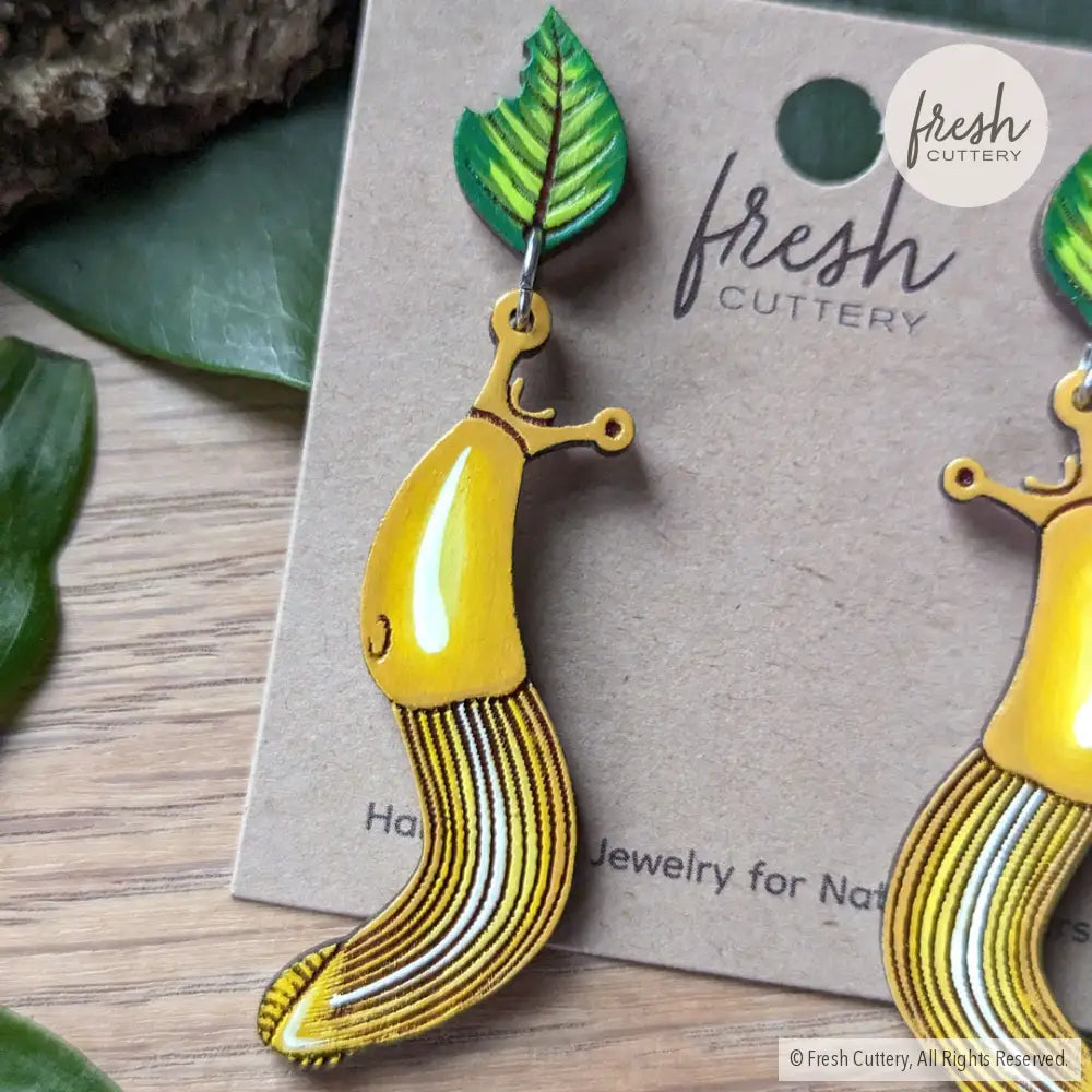 Banana Slug Earrings Dangle And Drop