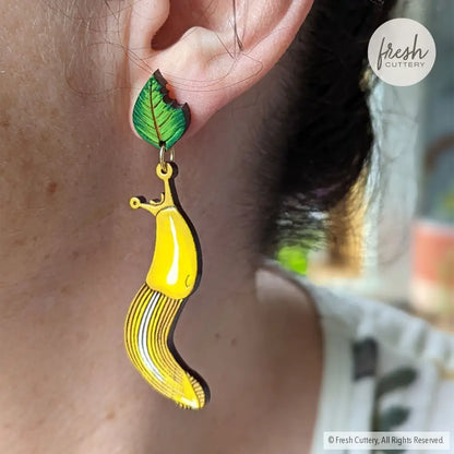 Banana Slug Earrings Dangle And Drop