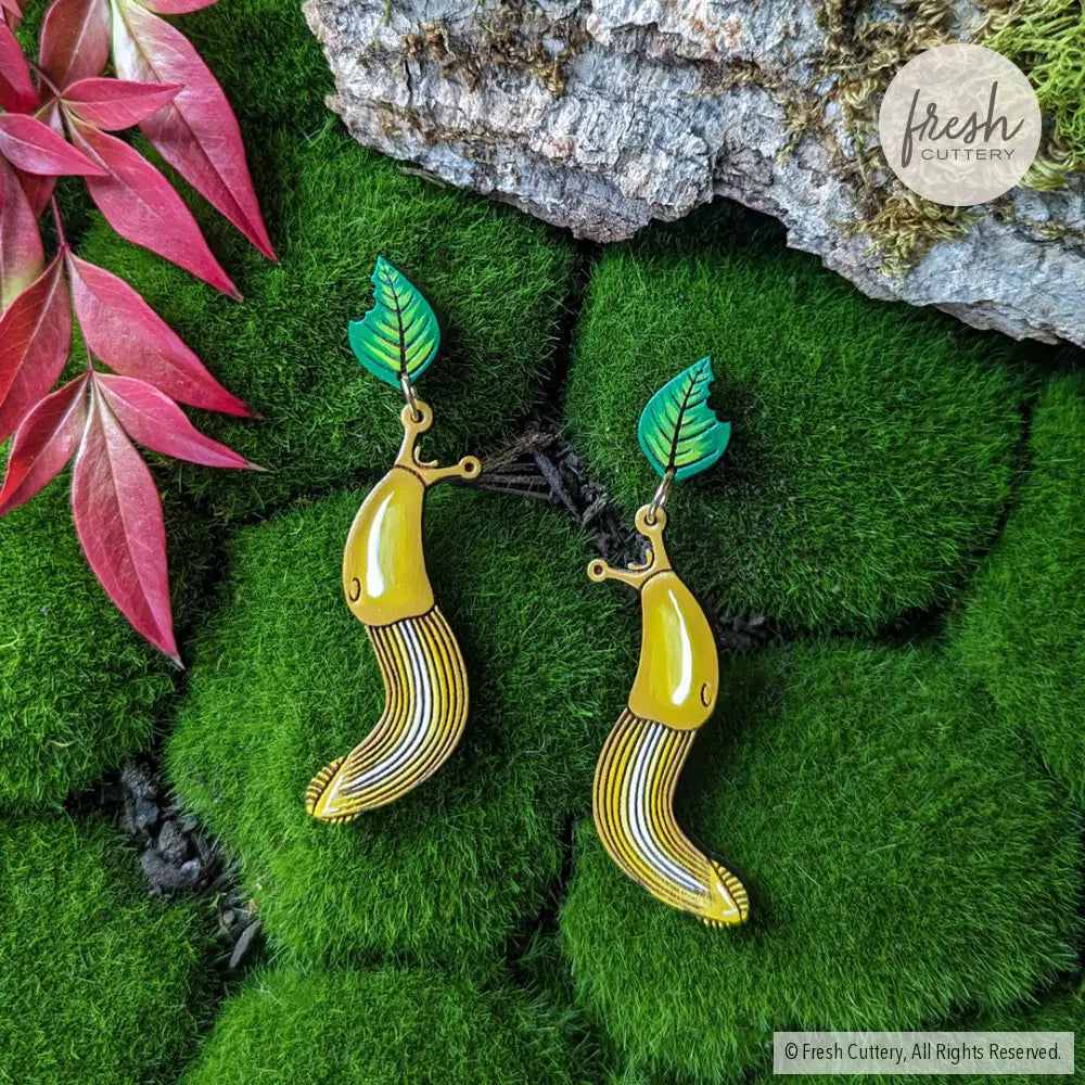 Banana Slug Earrings Dangle And Drop