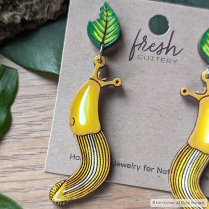 Banana Slug Earrings Dangle And Drop