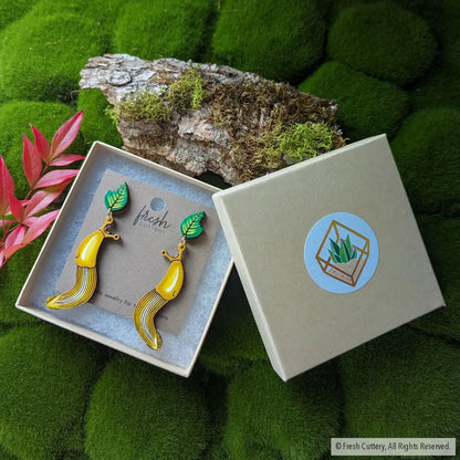 Banana Slug Earrings Dangle And Drop