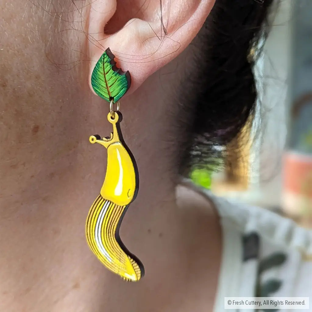 Banana Slug Earrings Dangle And Drop
