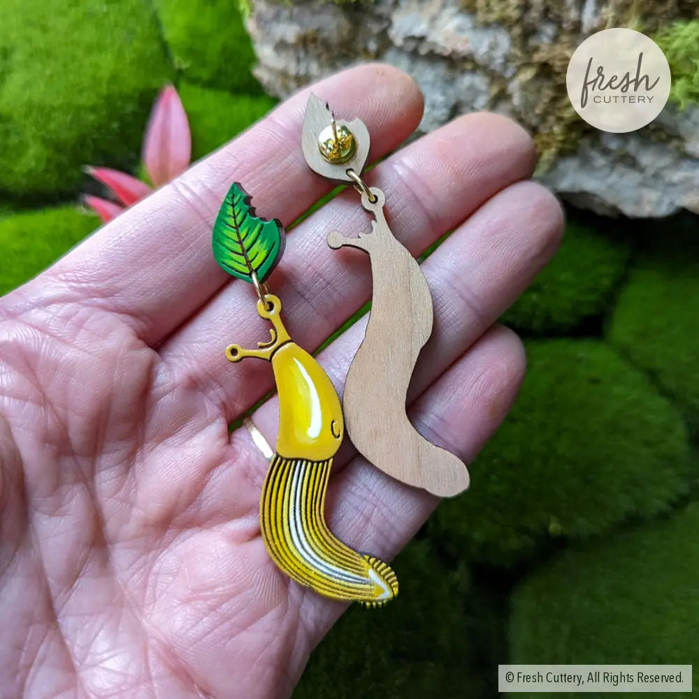 Banana Slug Earrings Dangle And Drop