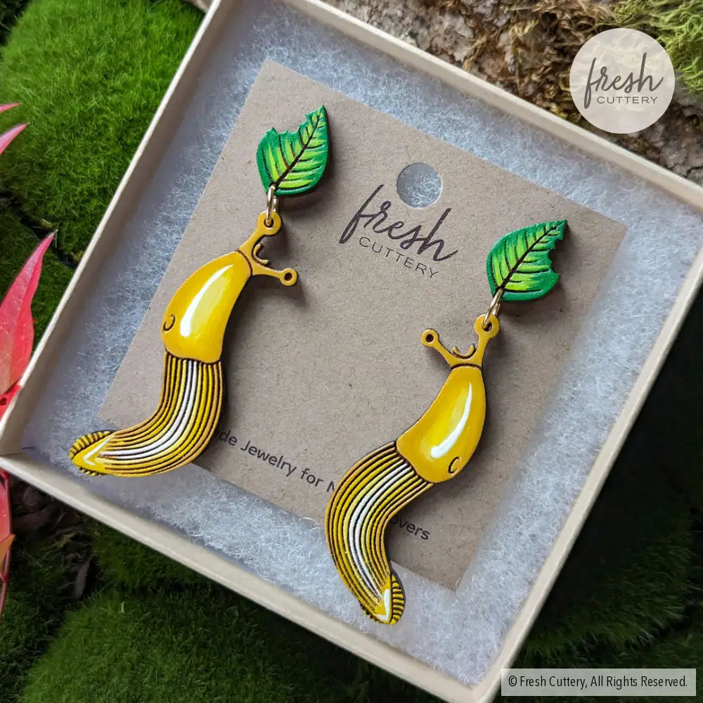 Banana Slug Earrings Dangle And Drop