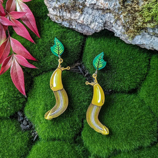 Banana Slug Earrings Dangle And Drop