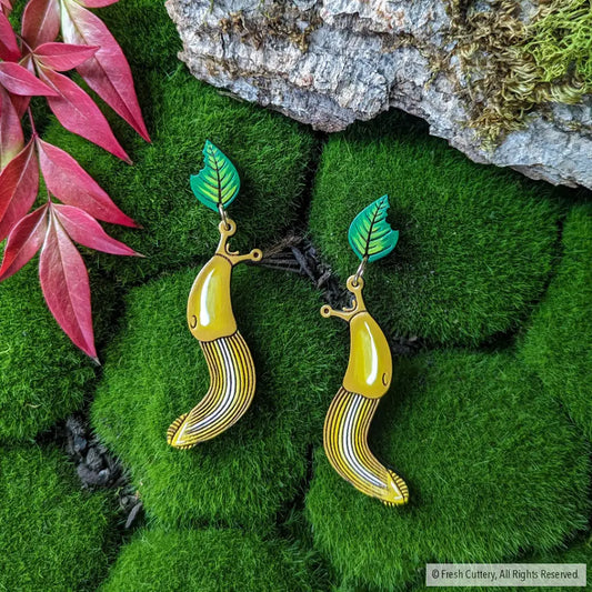 Banana Slug Earrings Dangle And Drop