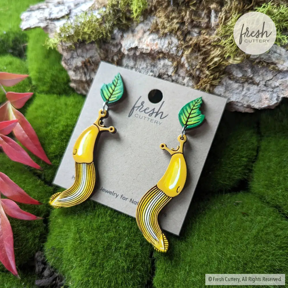 Banana Slug Earrings Dangle And Drop