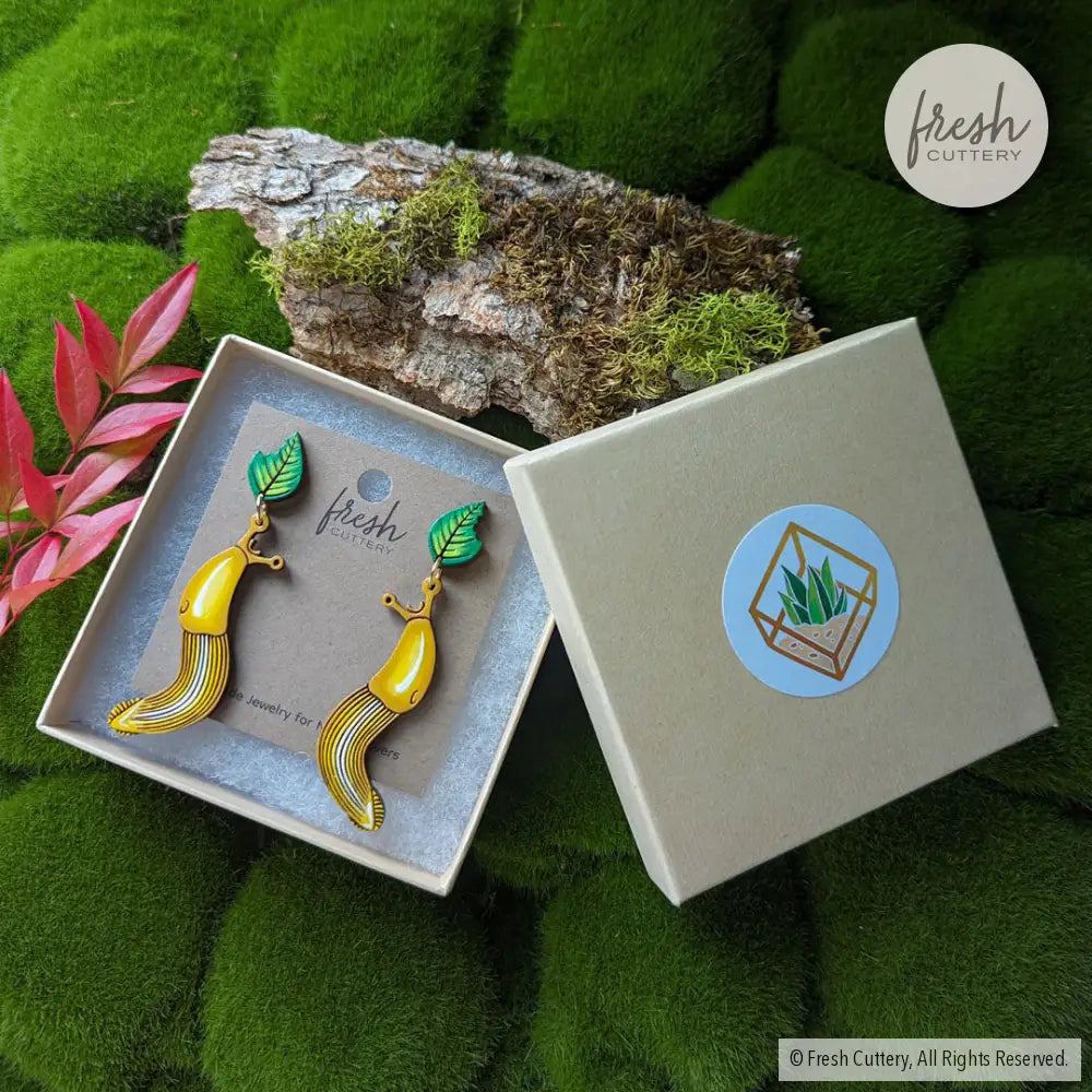 Banana Slug Earrings Dangle And Drop