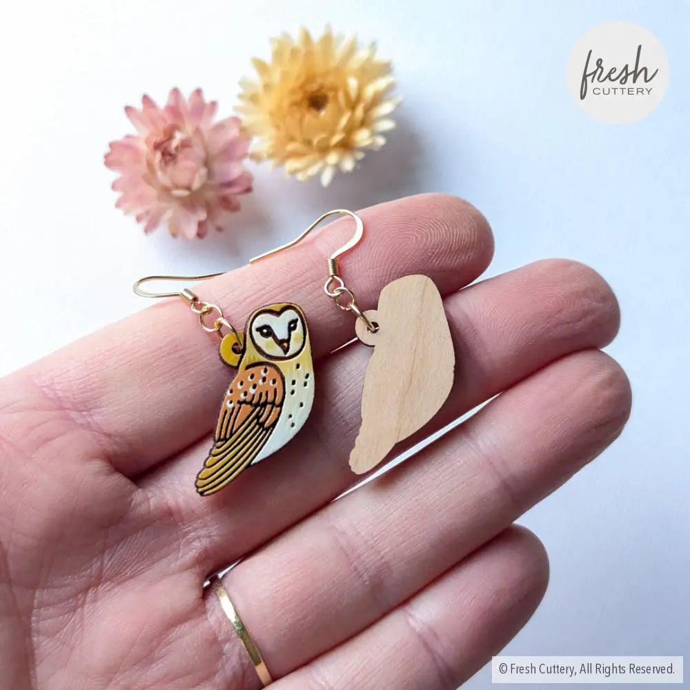 Barn Owl Earrings Dangle And Drop