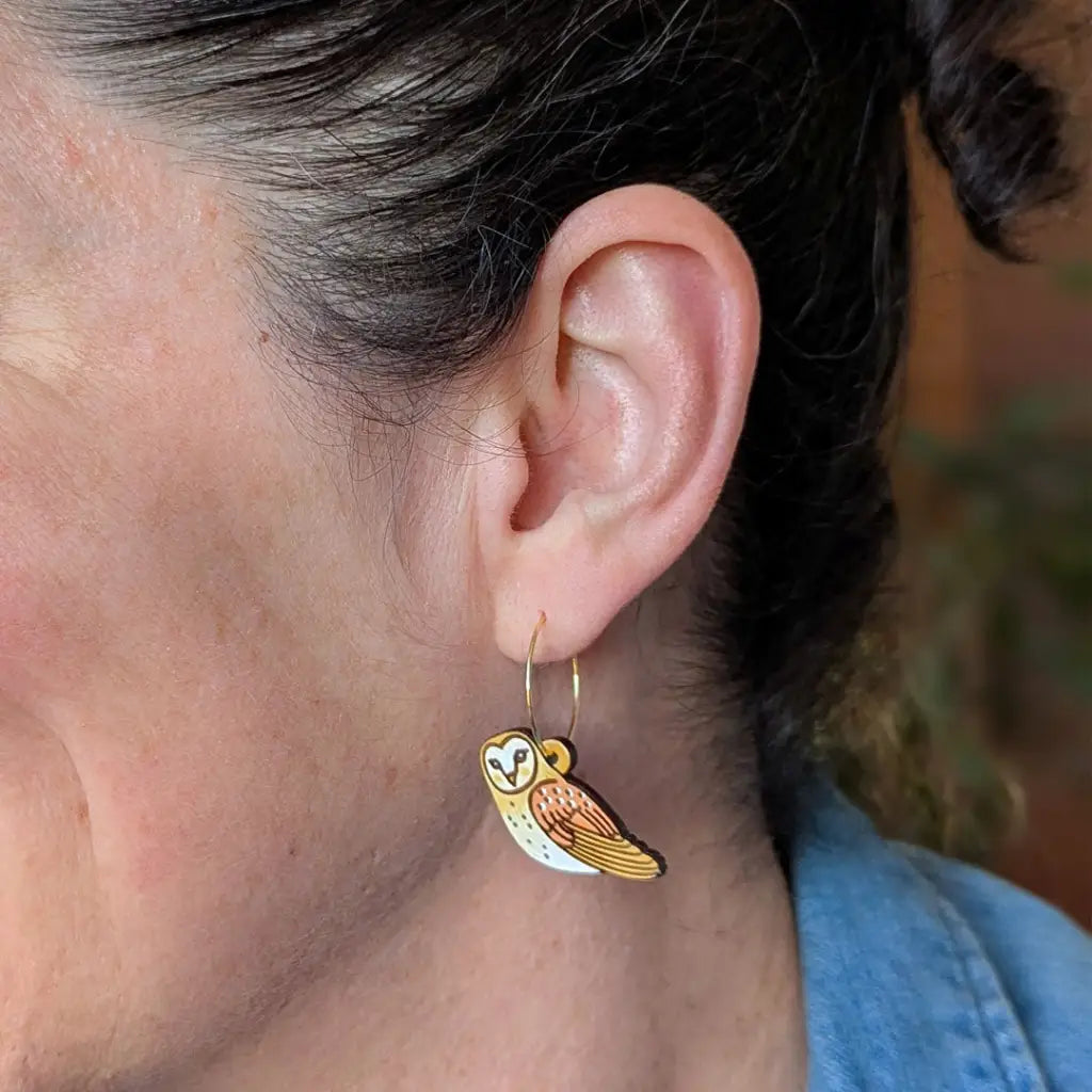 Barn Owl Earrings Dangle And Drop