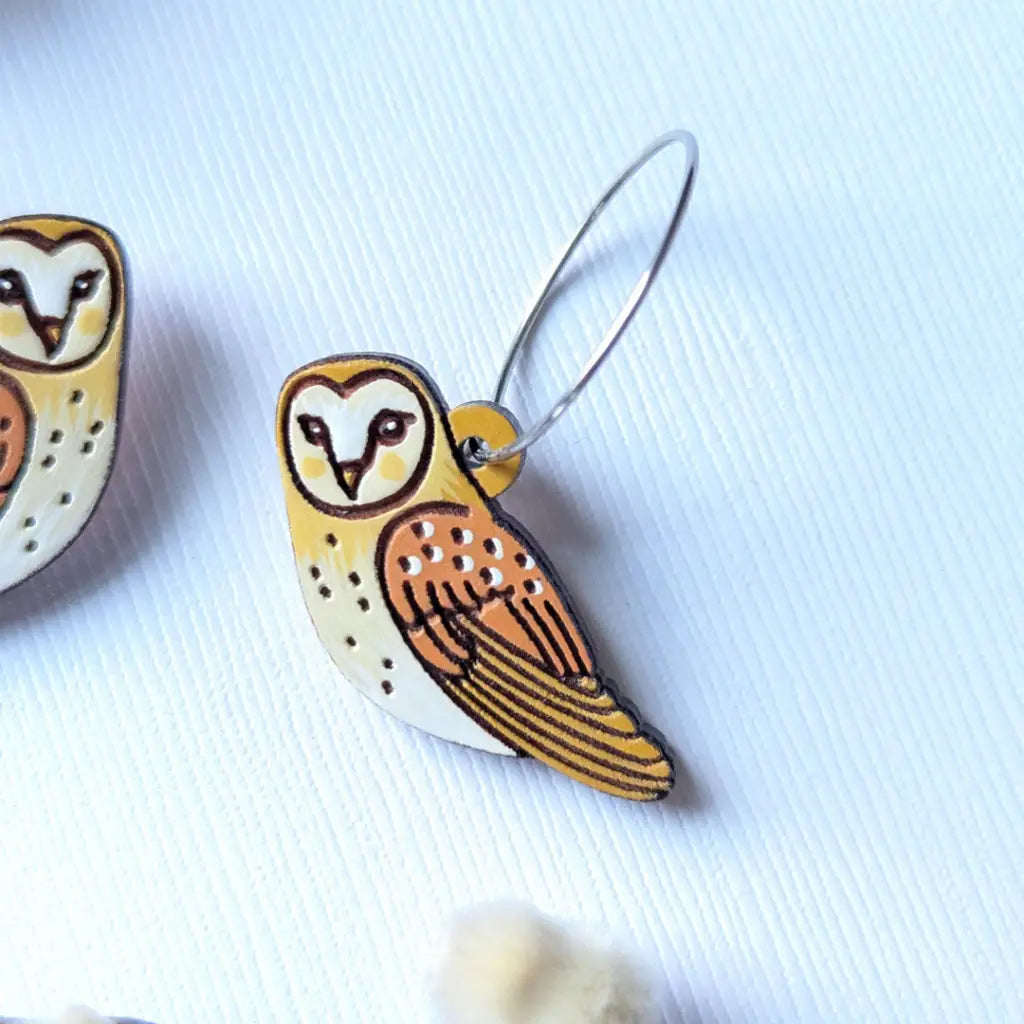 Barn Owl Earrings Dangle And Drop