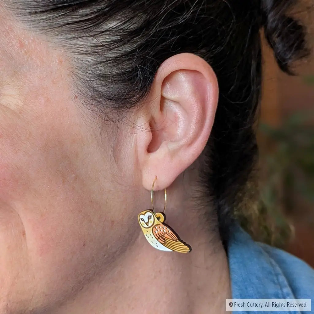 Barn Owl Earrings Dangle And Drop