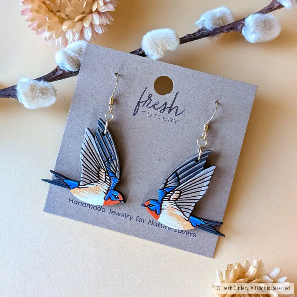 Barn Swallow Earrings Dangle and Drop Earrings