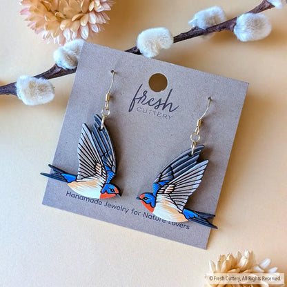 Barn Swallow Earrings Dangle and Drop Earrings
