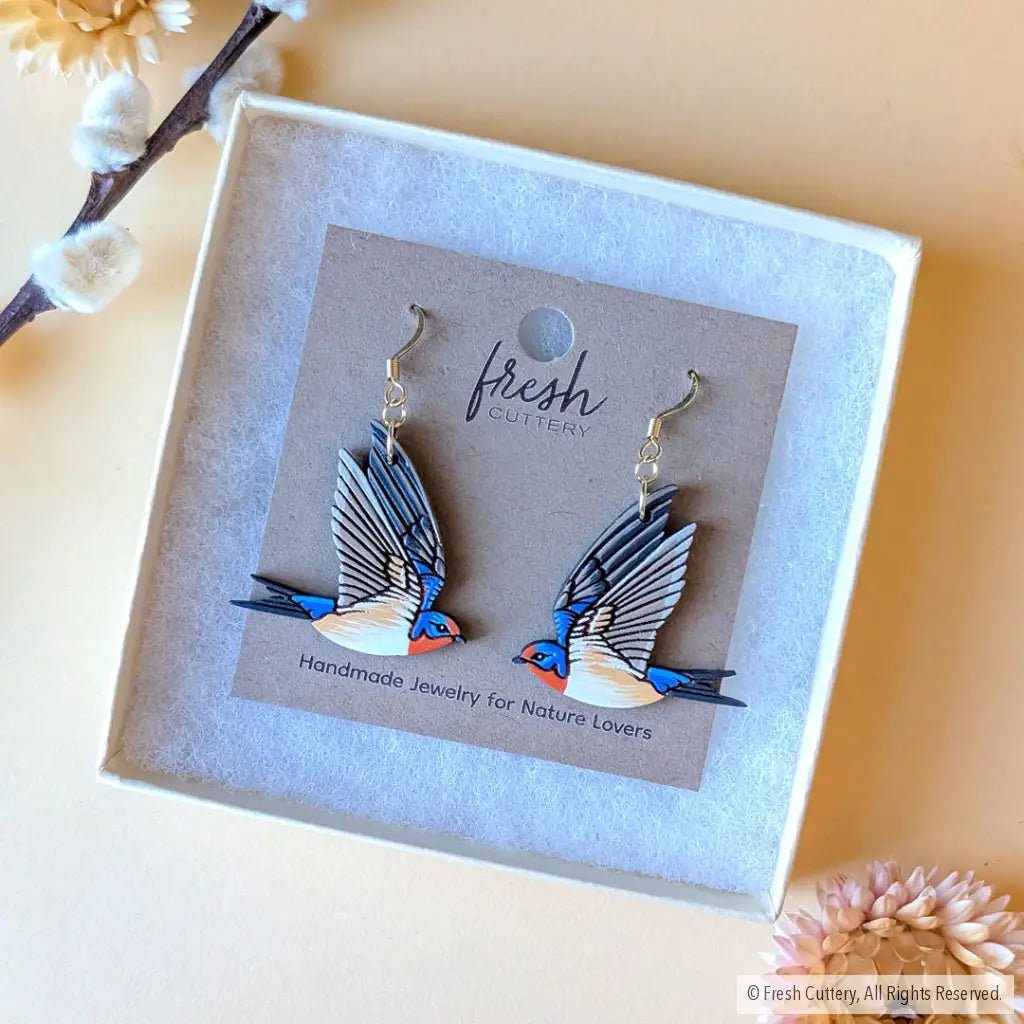 Barn Swallow Earrings Dangle and Drop Earrings