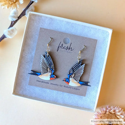 Barn Swallow Earrings Dangle and Drop Earrings