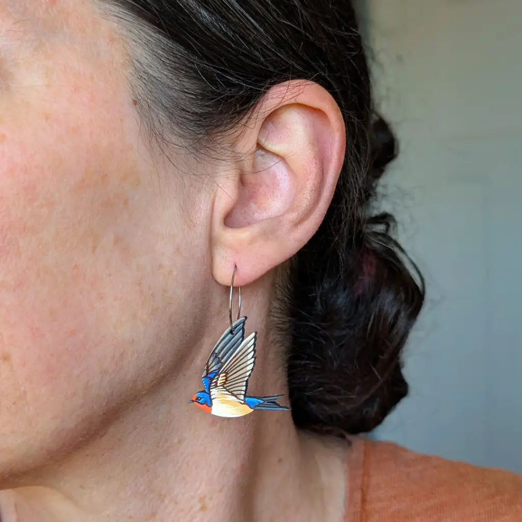 Barn Swallow Earrings Dangle and Drop Earrings