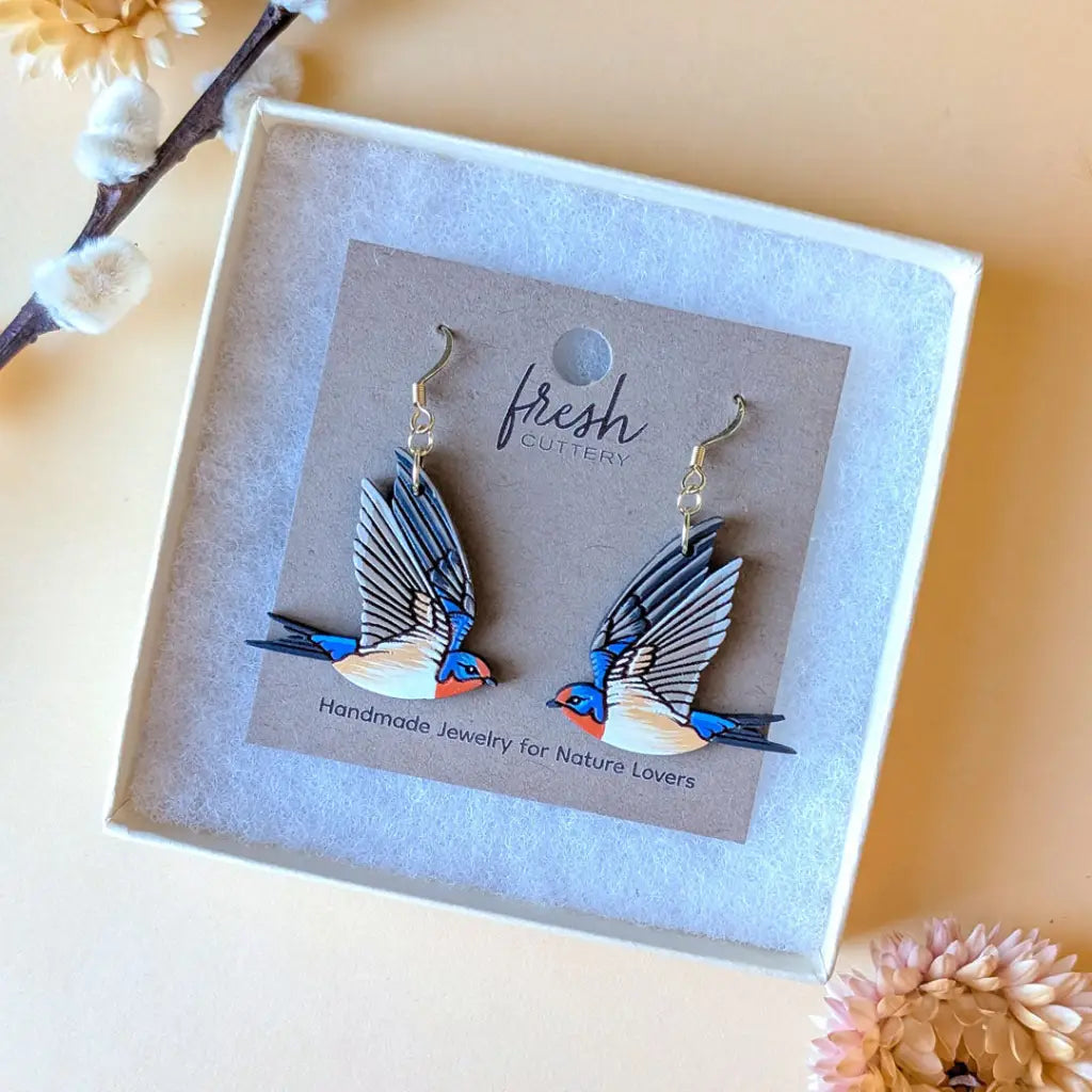 Barn Swallow Earrings Dangle and Drop Earrings