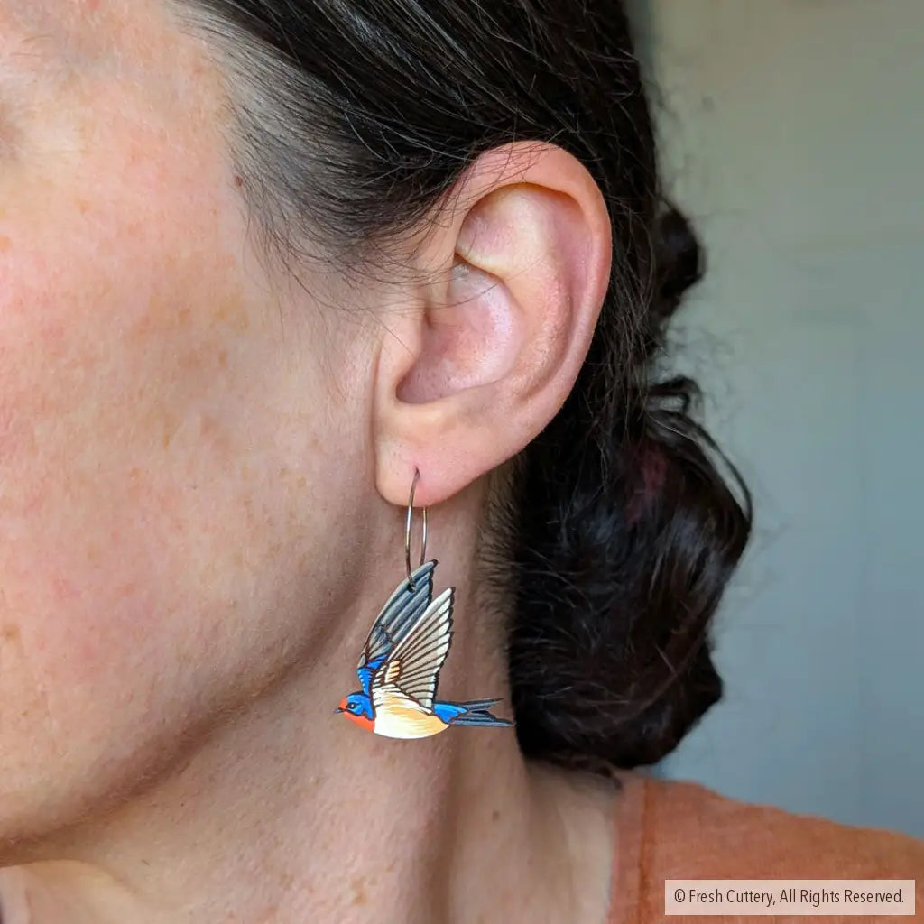 Barn Swallow Earrings Dangle and Drop Earrings