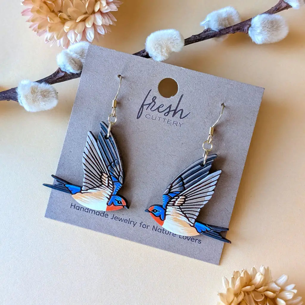 Barn Swallow Earrings Dangle and Drop Earrings