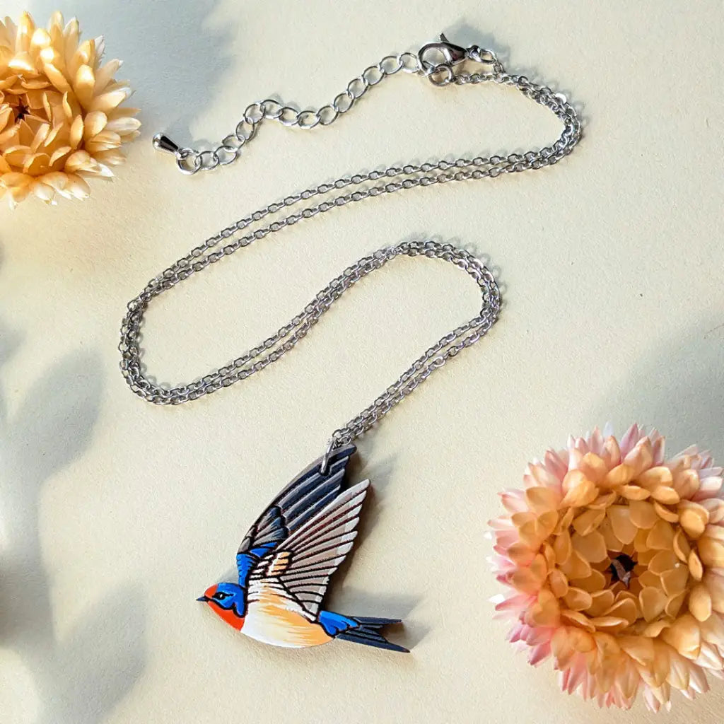 Barn Swallow Necklace Silver Necklaces