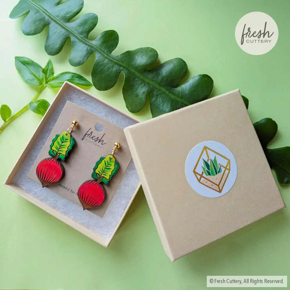 Beet Earrings Dangle And Drop