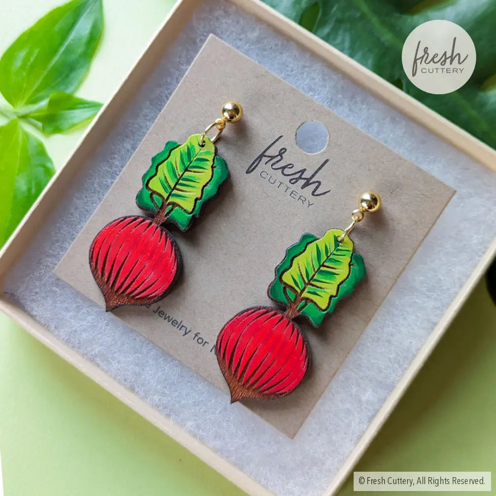 Beet Earrings Dangle And Drop