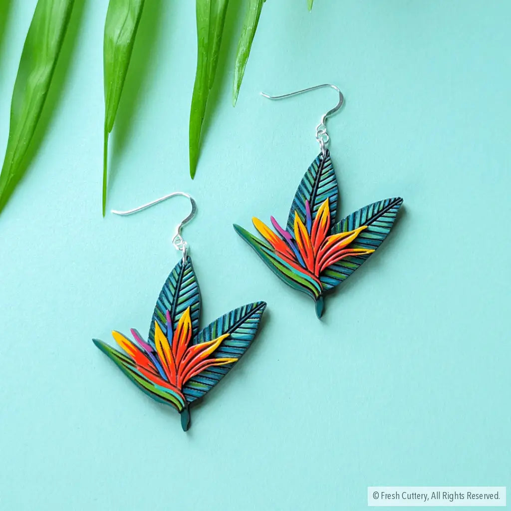 Bird Of Paradise Earrings Dangle And Drop
