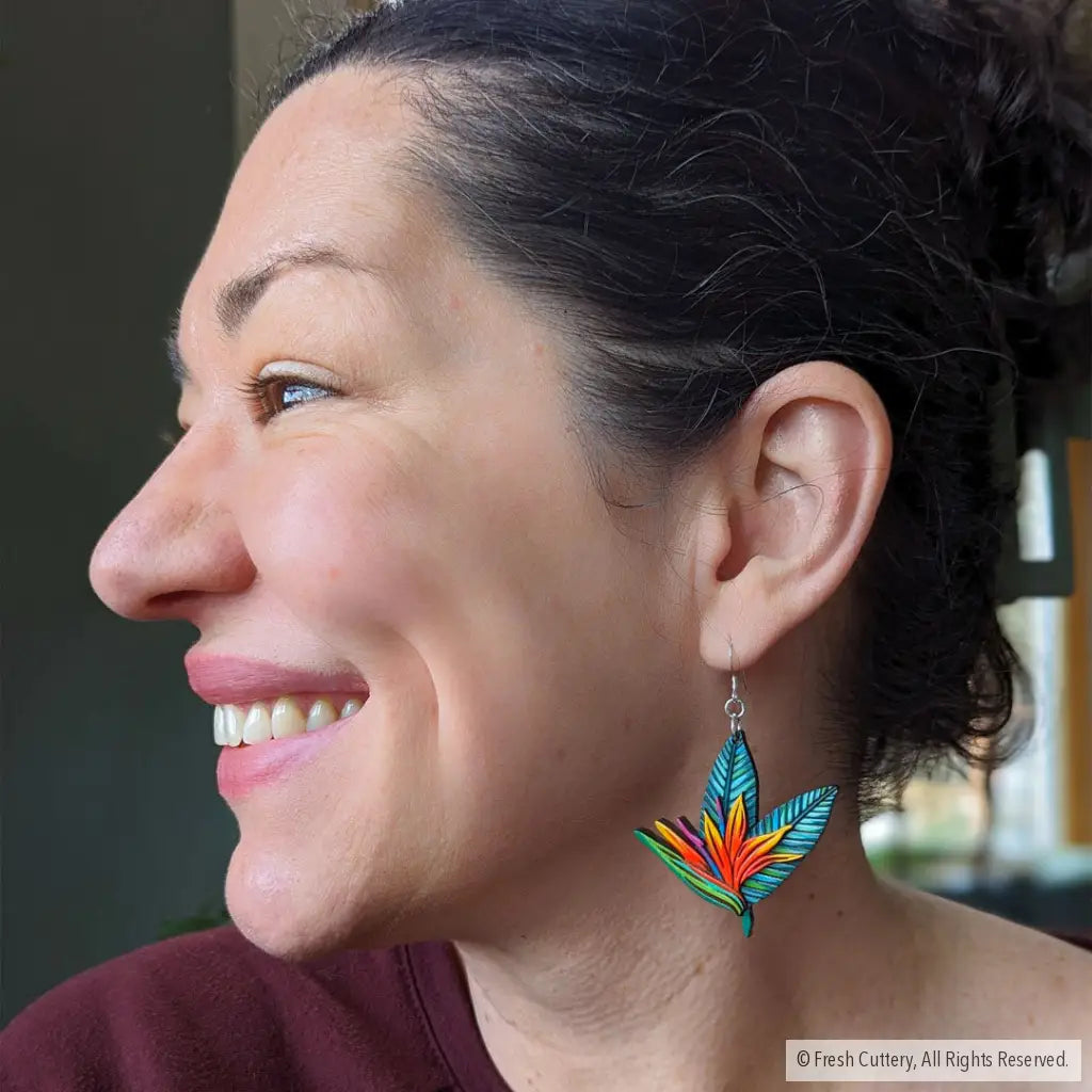 Bird Of Paradise Earrings Dangle And Drop