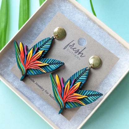 Bird Of Paradise Earrings Dangle And Drop