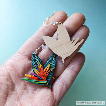 Bird Of Paradise Earrings Dangle And Drop