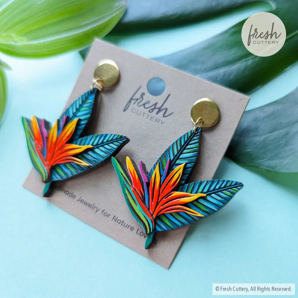 Bird Of Paradise Earrings Dangle And Drop