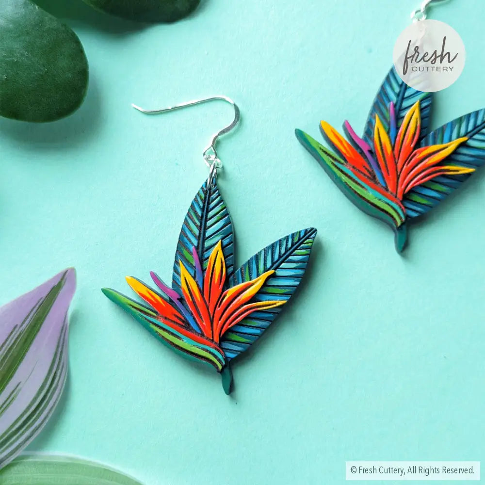 Bird Of Paradise Earrings Dangle And Drop