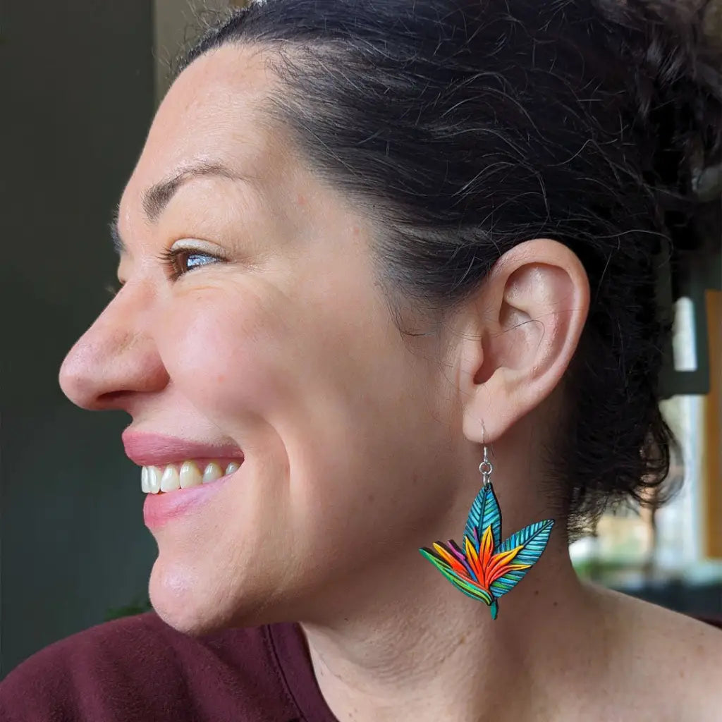 Bird Of Paradise Earrings Dangle And Drop