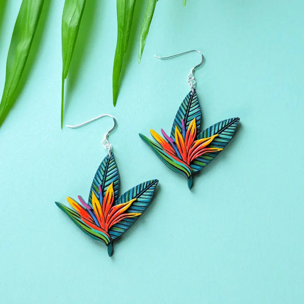 Bird Of Paradise Earrings Dangle And Drop
