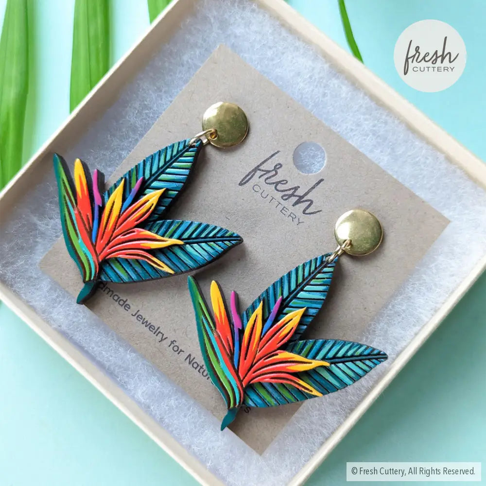 Bird Of Paradise Earrings Dangle And Drop