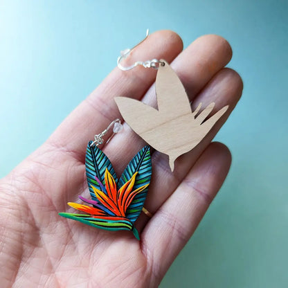 Bird Of Paradise Earrings Dangle And Drop